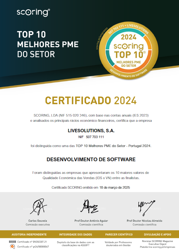 Certificado TOP 10 · 2024